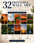 Printable Wall Art Bundle – 32 Inspirational Quote Prints | Instant Digital Download